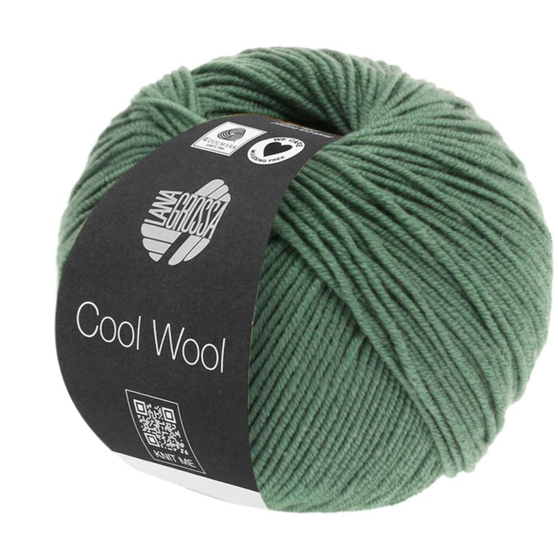 Lana Grossa Cool Wool 2021 Donkergrauwgroen