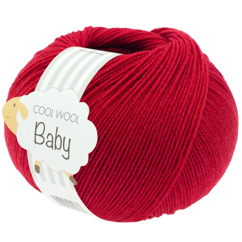 Lana Grossa Cool Wool Baby 343 Kersenrood