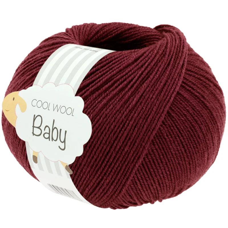 Lana Grossa Cool Wool Baby 344 Wijnrood