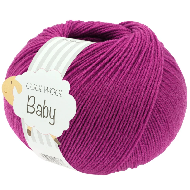 Lana Grossa Cool Wool Baby 345 Roodviolet
