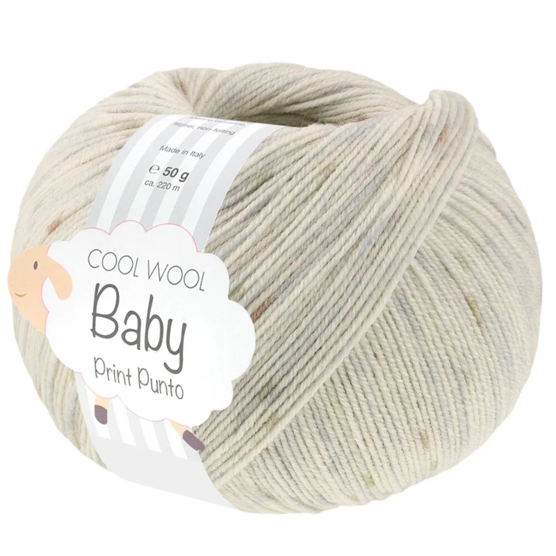 Lana Grossa Cool Wool Baby 376 Zilvergrijs/Taupe/Lichtgrijs