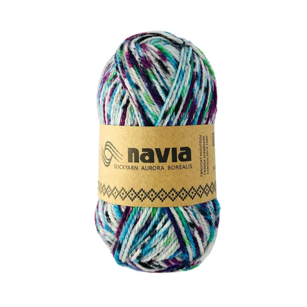 Navia Sock Yarn 521 Blauw gevlekt
