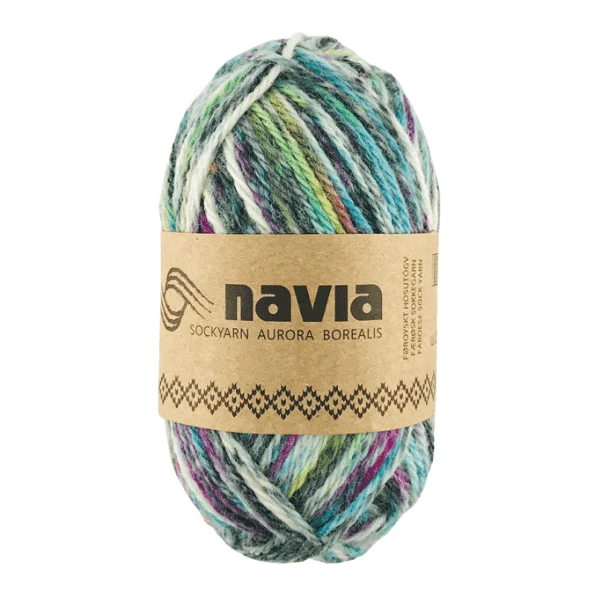 Navia Sock Yarn 521 Blauw gevlekt
