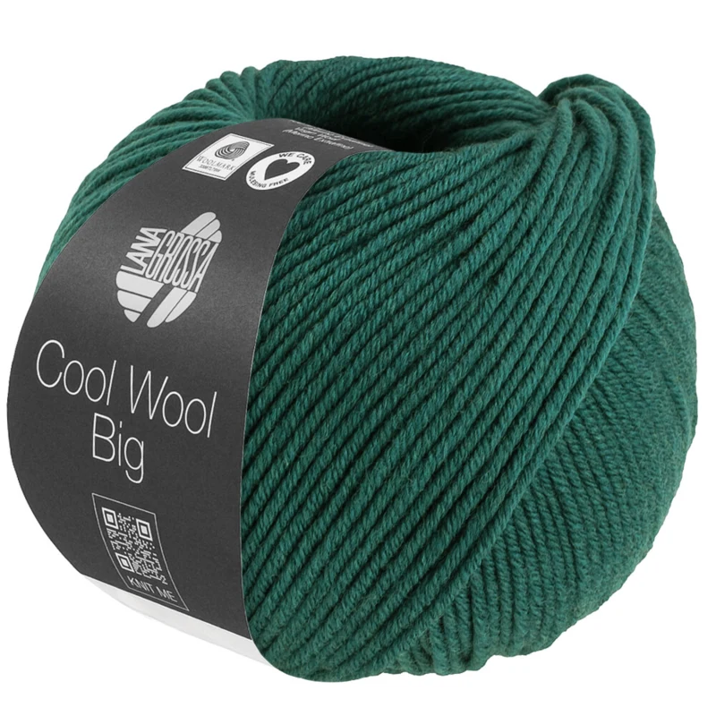 Lana Grossa Cool Wool Big 1705 Donkergroen gemêleerd