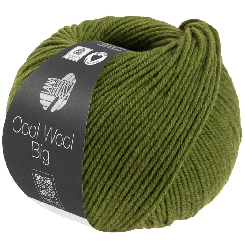 Lana Grossa Cool Wool Big 1706 Olijf gemêleerd
