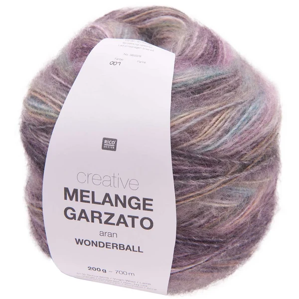 Rico Design Creative Melange Garzato 001 Lila-turkoois