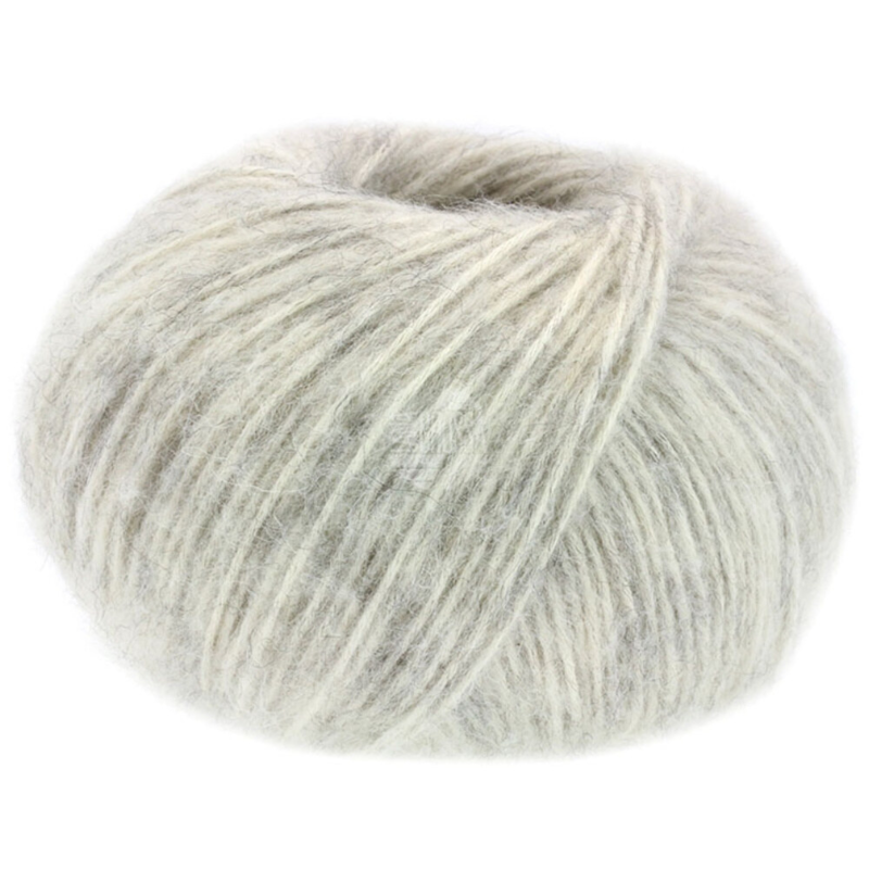 Lana Grossa Natural Alpaca Pelo 02 Rauw wit/lichtgrijs