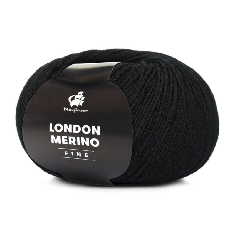 Mayflower London Merino Fine 040 Zwart