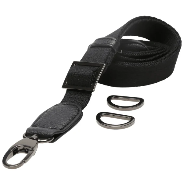 Go Handmade Schouderriem voor Tas, 85-125 cm 22292 Zwart/donkergrijs