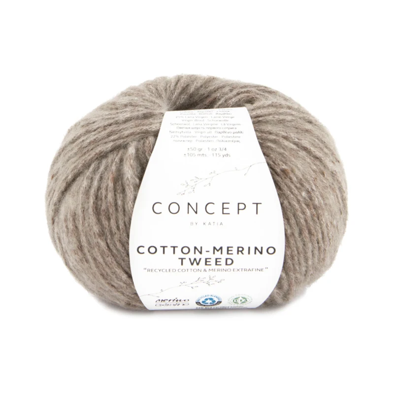 Katia Cotton-Merino Tweed 510 Lichtbruin