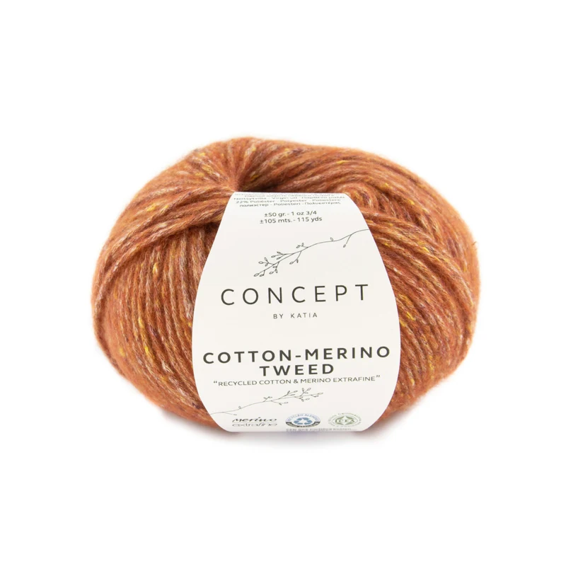 Katia Cotton-Merino Tweed 501 Rood oranje
