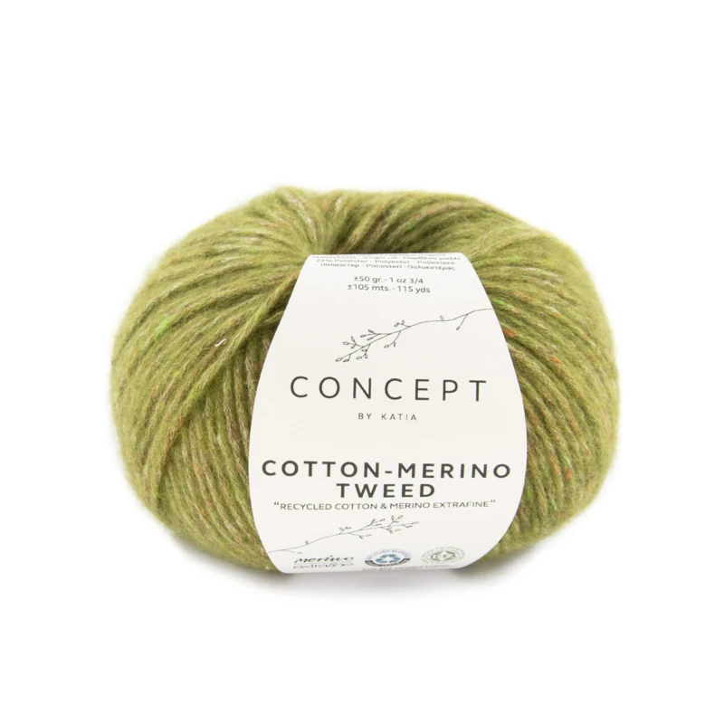 Katia Cotton-Merino Tweed 502 Groen