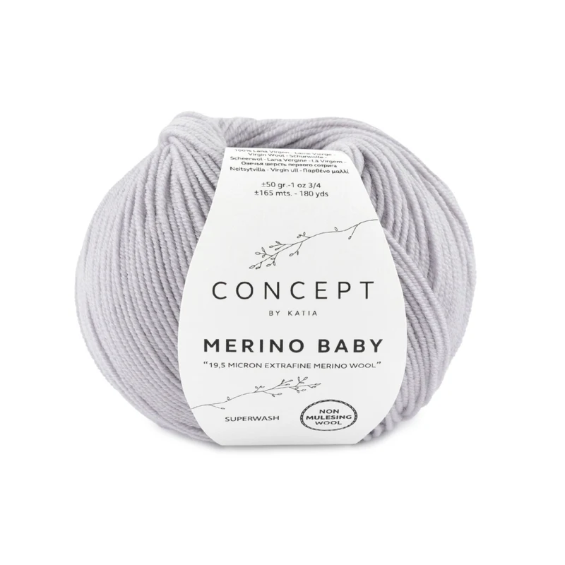 Katia Concept Merino Baby 055 Parelmoer lichtgrijs