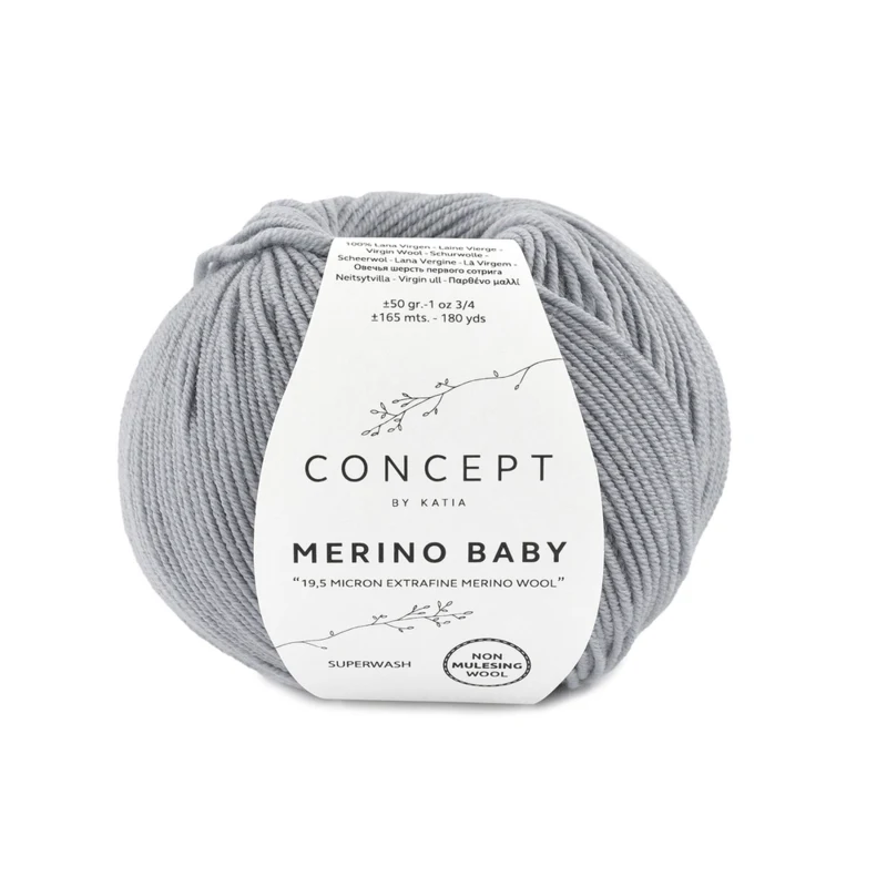 Katia Concept Merino Baby 070 Lichtgrijs