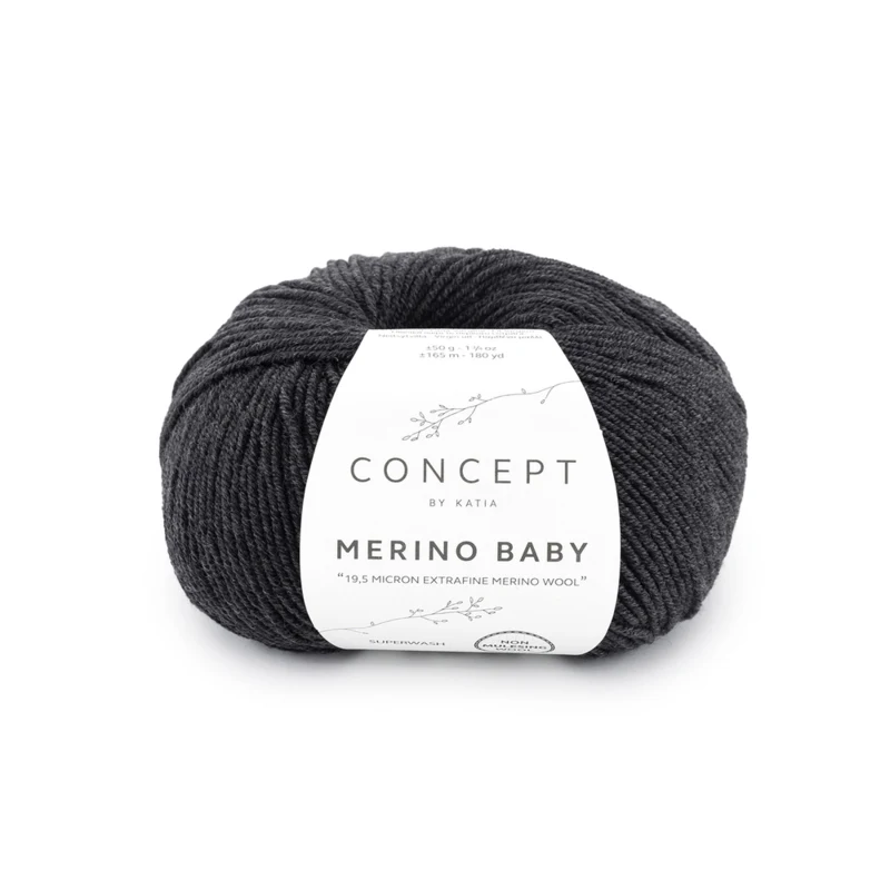 Katia Concept Merino Baby 162 Donkergrijs