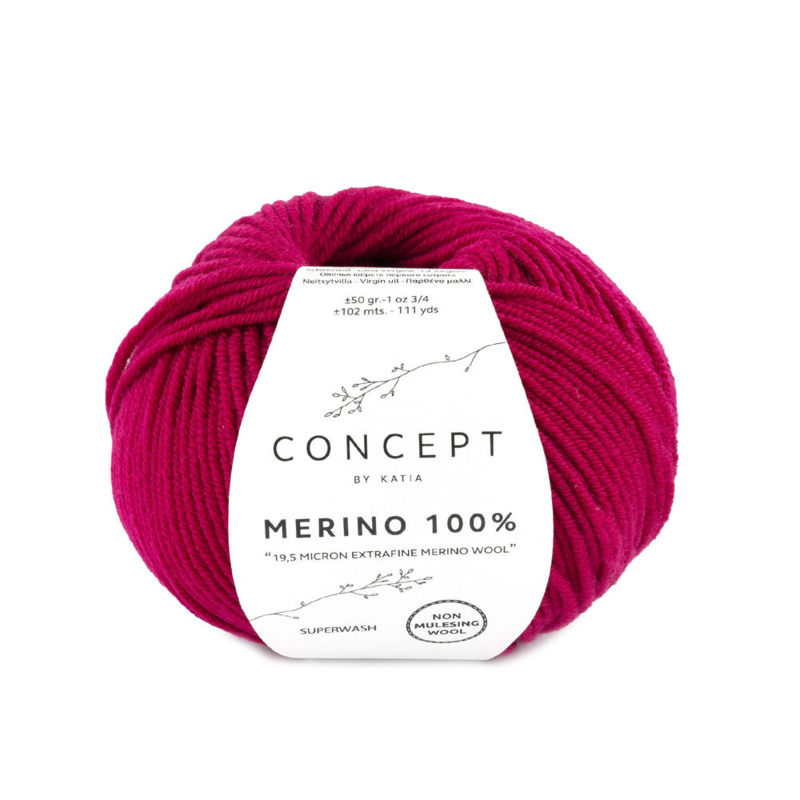 Katia Merino 100% 049 Donker fuchsia