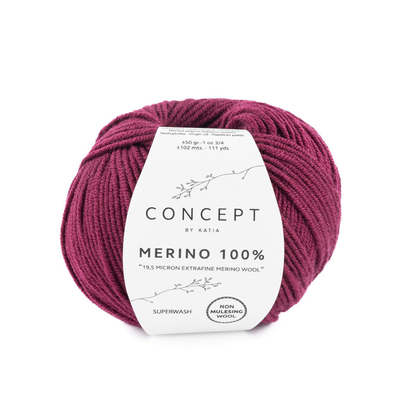 Katia Merino 100% 025 Bourgondisch rood