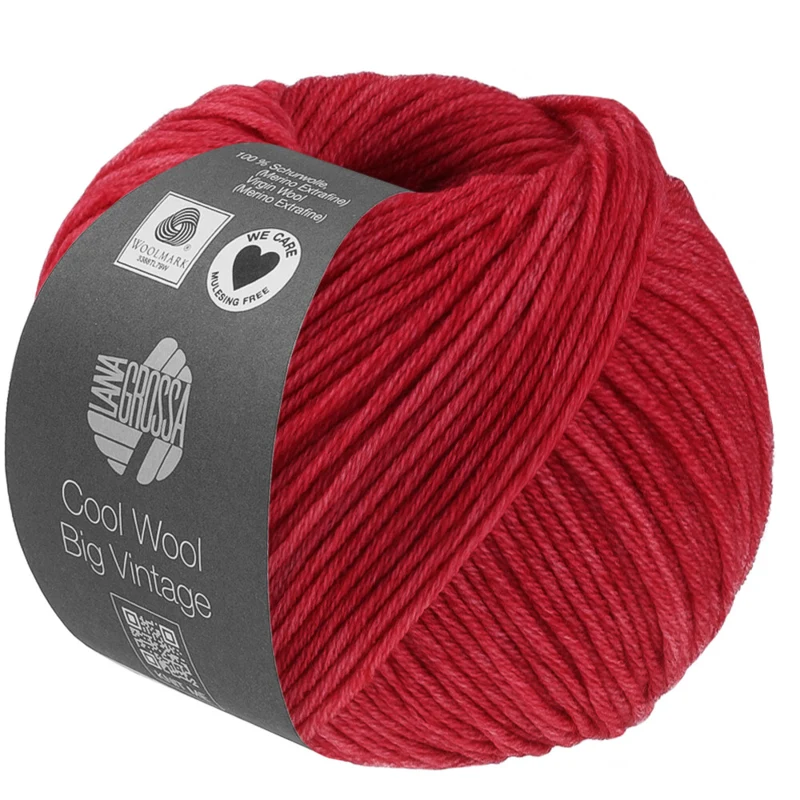 Lana Grossa Cool Wool Big Vintage 95 Rood