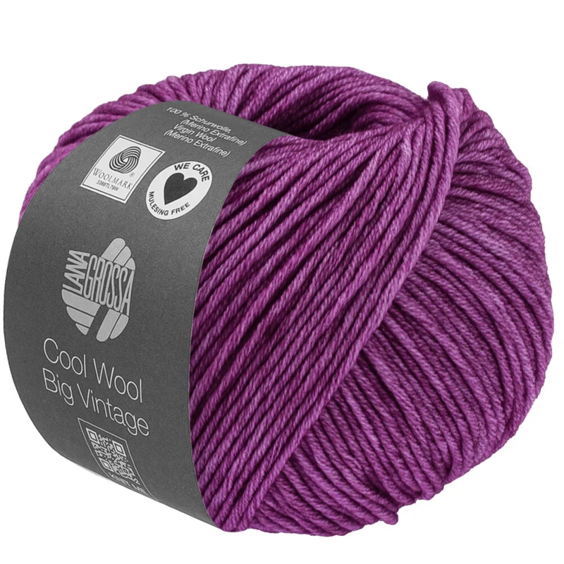 Lana Grossa Cool Wool Big Vintage 94 Roodviolet
