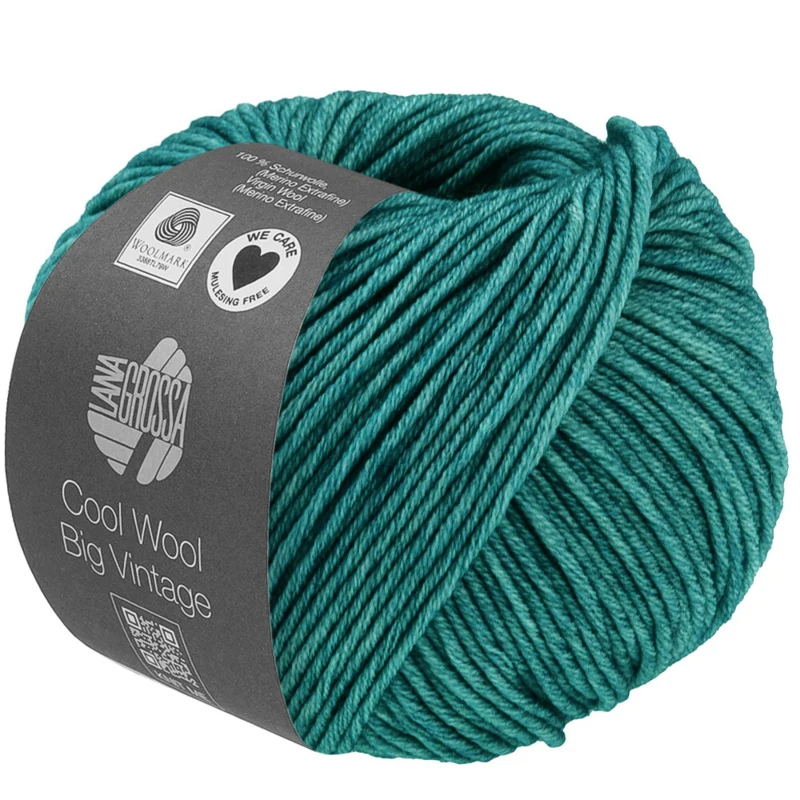 Lana Grossa Cool Wool Big Vintage 98 Petrolgroen
