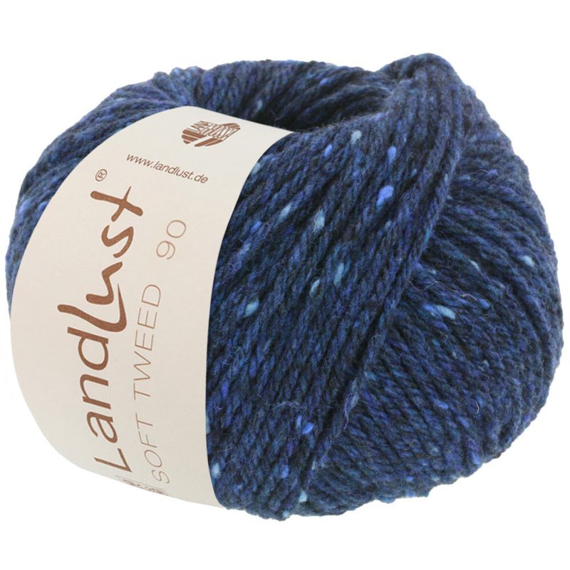 Lana Grossa Landlust Soft Tweed 90 14 Donker blauw mêleerd