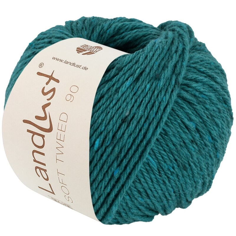 Lana Grossa Landlust Soft Tweed 90 30 Petrolgroen gemêleerd
