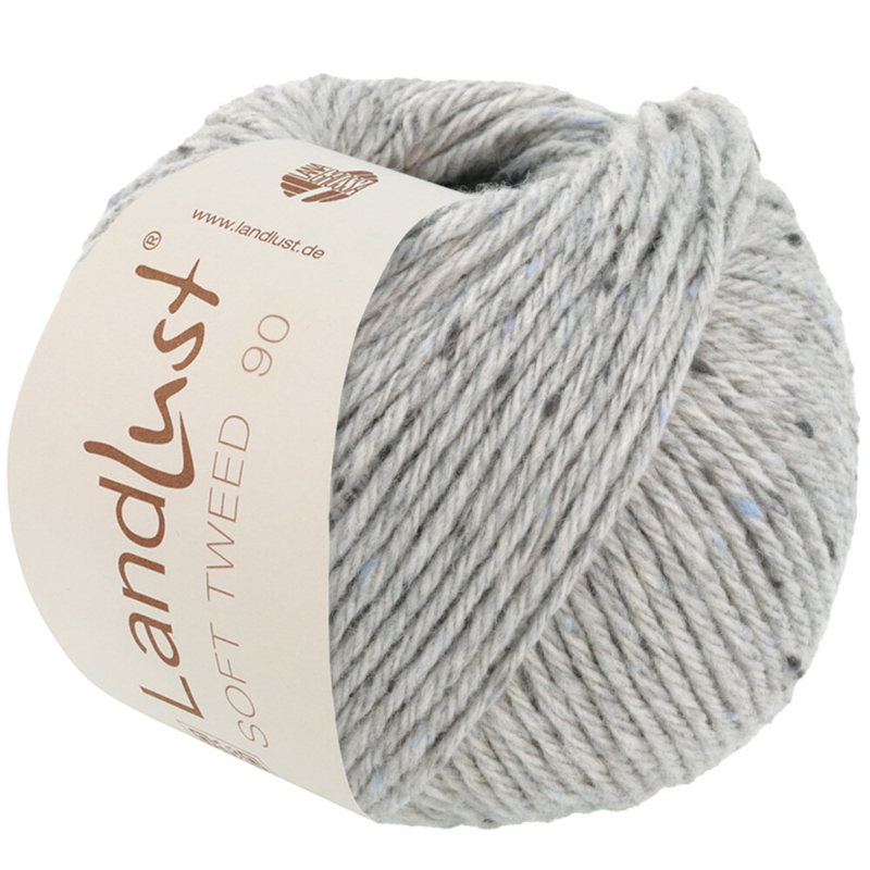 Lana Grossa Landlust Soft Tweed 90 17 Licht grijs mêleerd