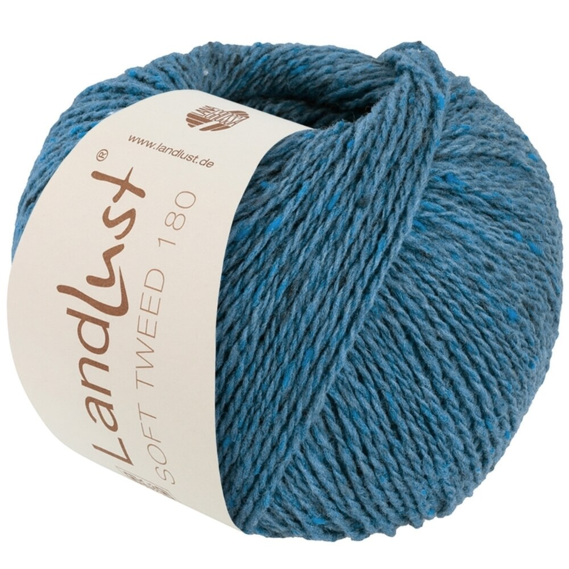 Lana Grossa Landlust Soft Tweed 180 129 Turquoiseblauw mêleerd
