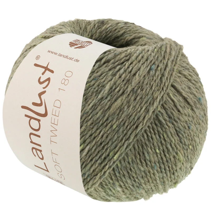 Lana Grossa Landlust Soft Tweed 180 135 Saliegroen gemêleerd
