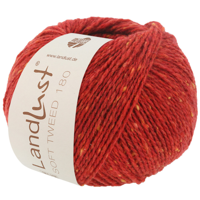 Lana Grossa Landlust Soft Tweed 180 111 Rood mêleerd