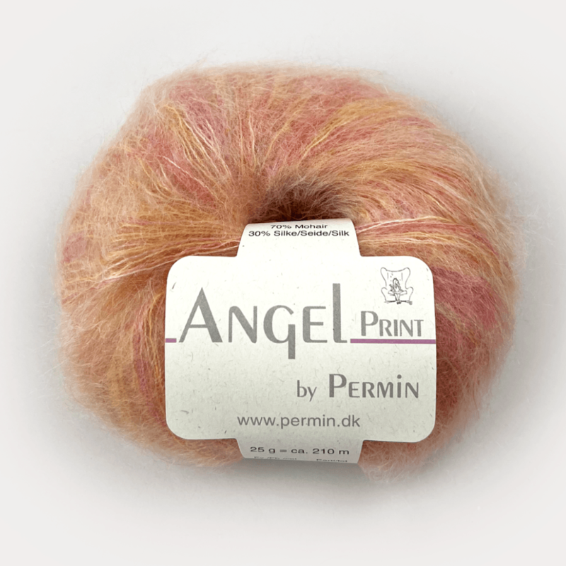 Permin Angel print 60 Roze/Oranje