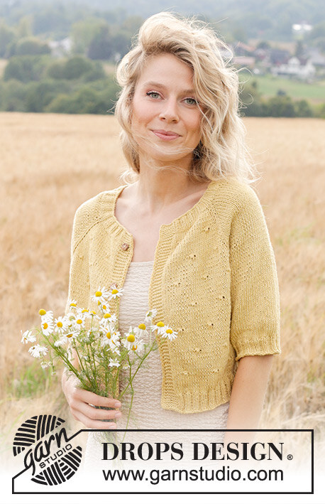 249-20 Dandelion Heart Cardigan by DROPS Design