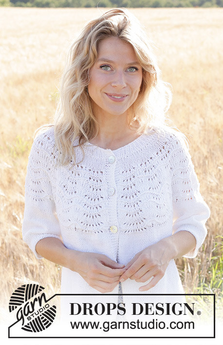 249-22 Peace Dove Cardigan by DROPS Design