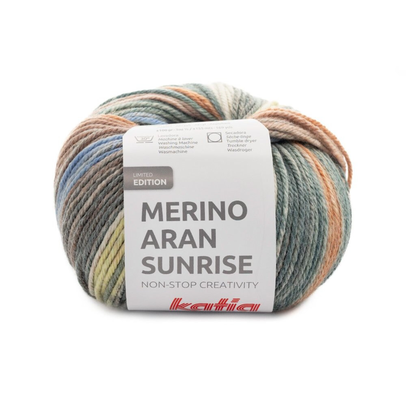 Katia Merino Aran Sunrise 308 Koper-Blauw-Khaki