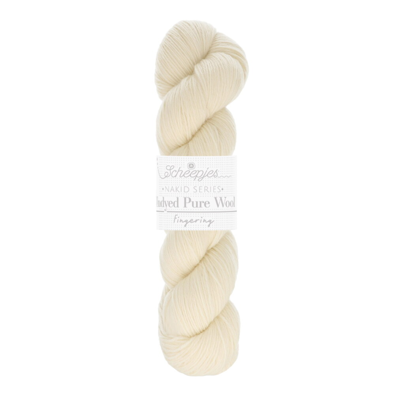 Scheepjes Nakid Series Undyed Pure Wool 100g 001 Fingering