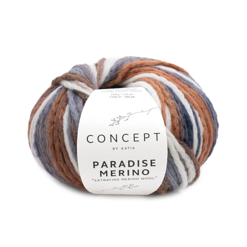 Katia Concept Paradise Merino 505 Ecru-Bruin-Grijs-Donkergrijs