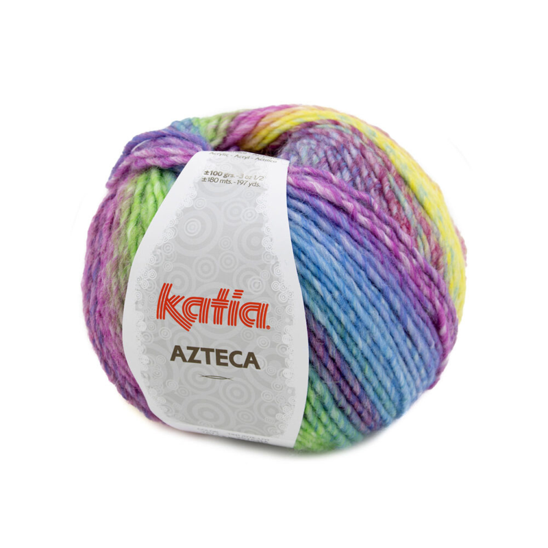 Katia Azteca 71 Oranje-fuchsia-groen-blauw-paars