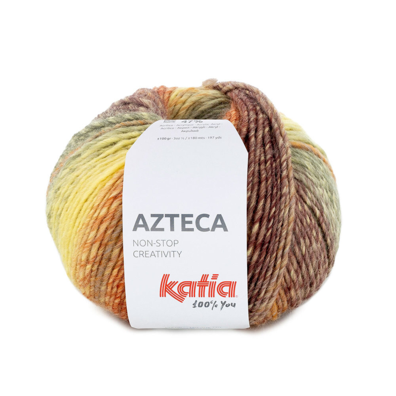 Katia Azteca 90 Roest-geel-groen