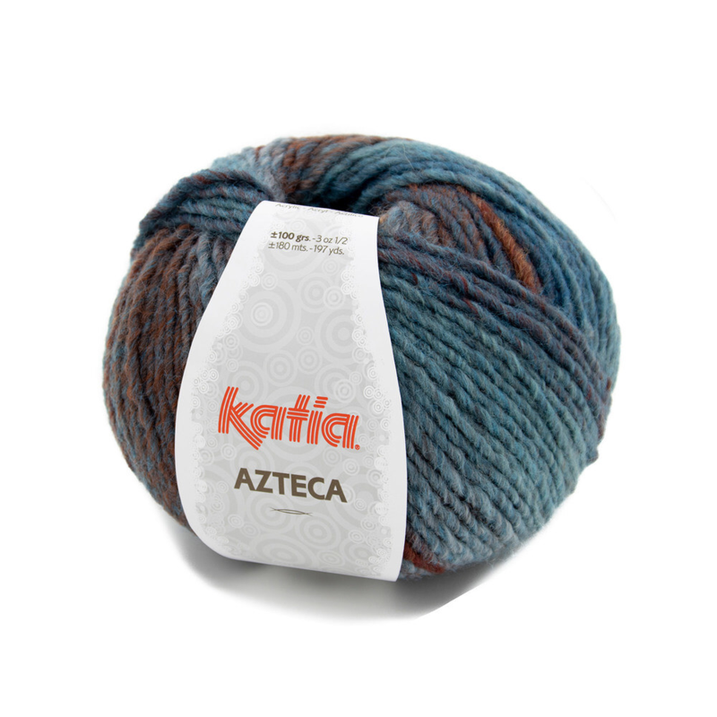 Katia Azteca 72 Blauw-roest-bruin