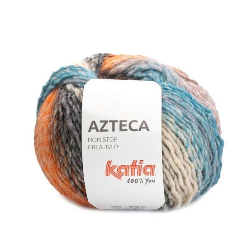 Katia Azteca 94 Oranje-blauw-grijs