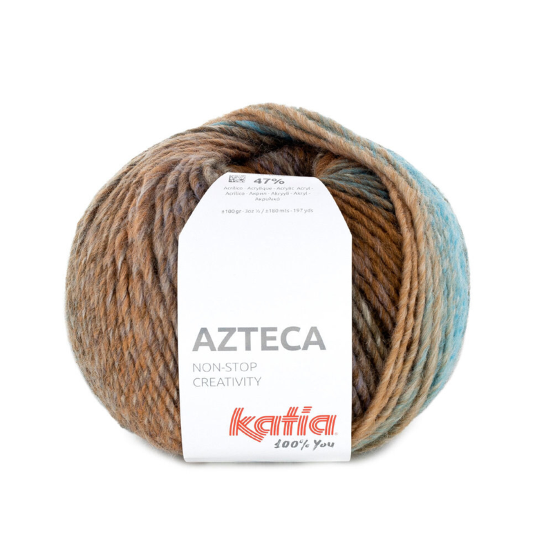 Katia Azteca 89 Bruin-blauw-ecru