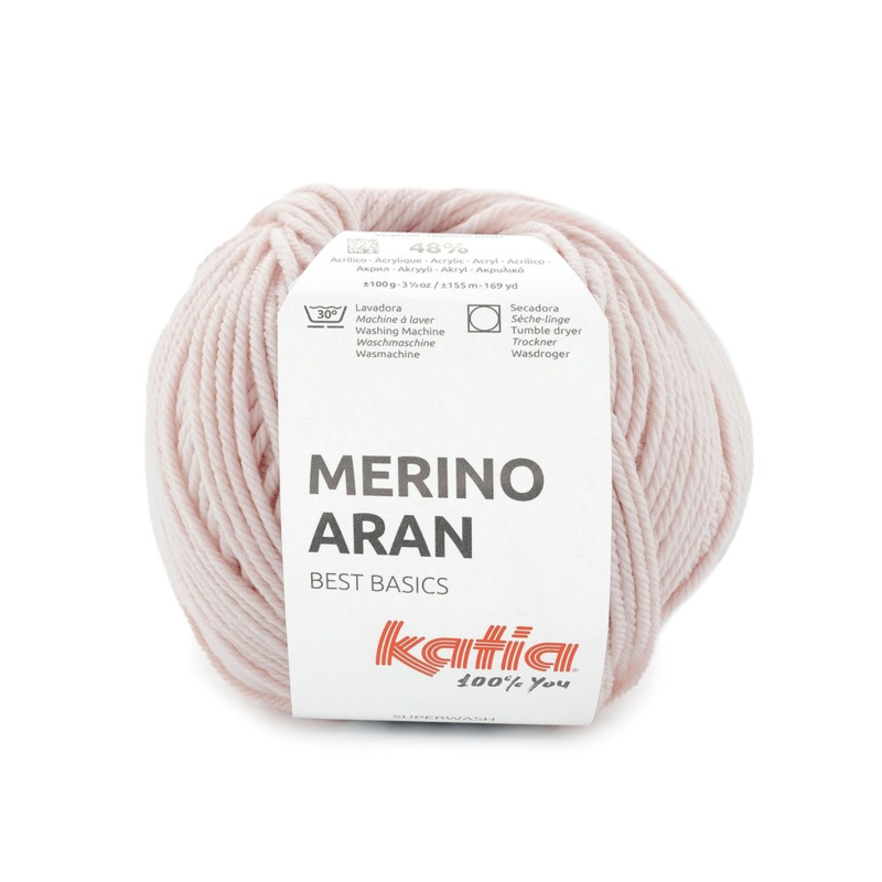 Katia Merino Aran 112 Zeer licht roze