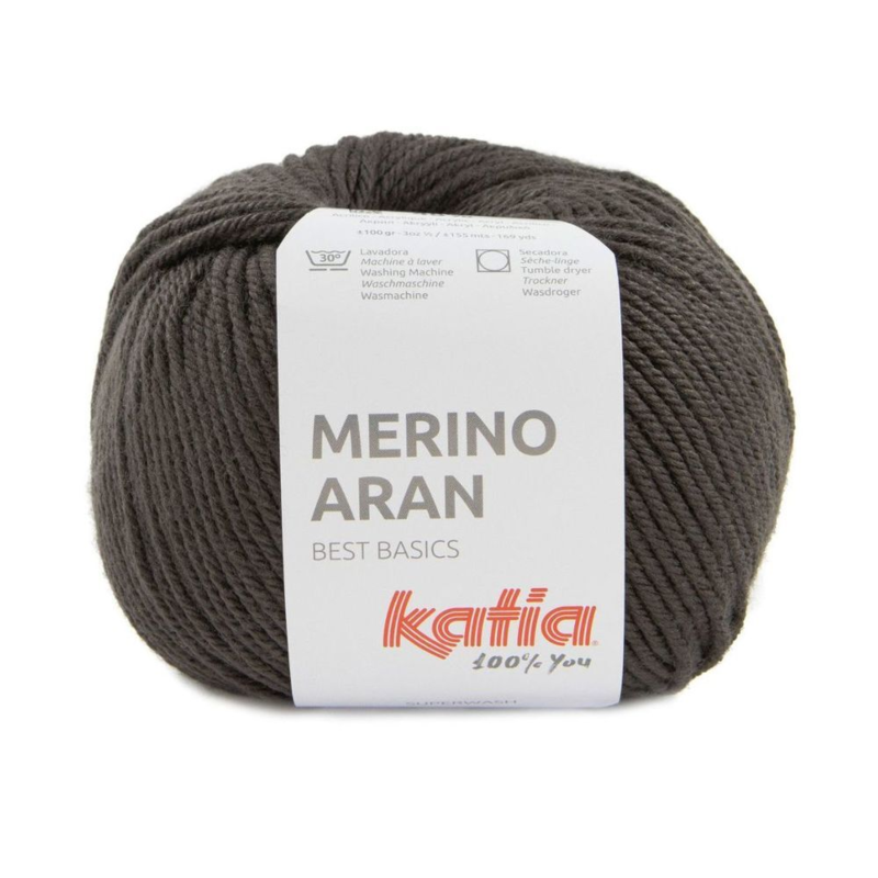 Katia Merino Aran 095 Stoffig donkerbruin