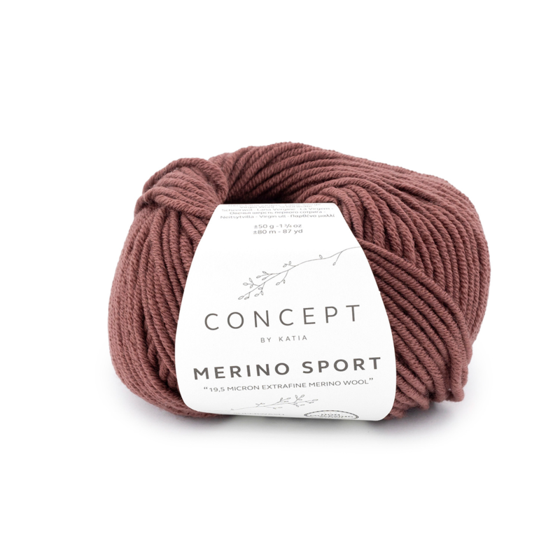 Katia Concept Merino Sport 072 Roodbruin