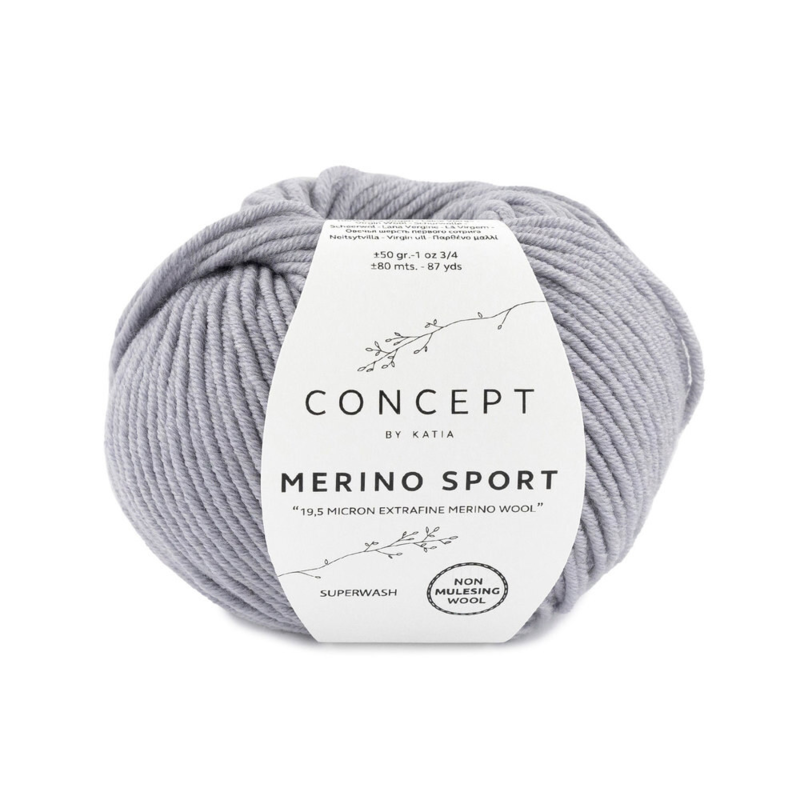 Katia Concept Merino Sport 400 Lichtgrijs