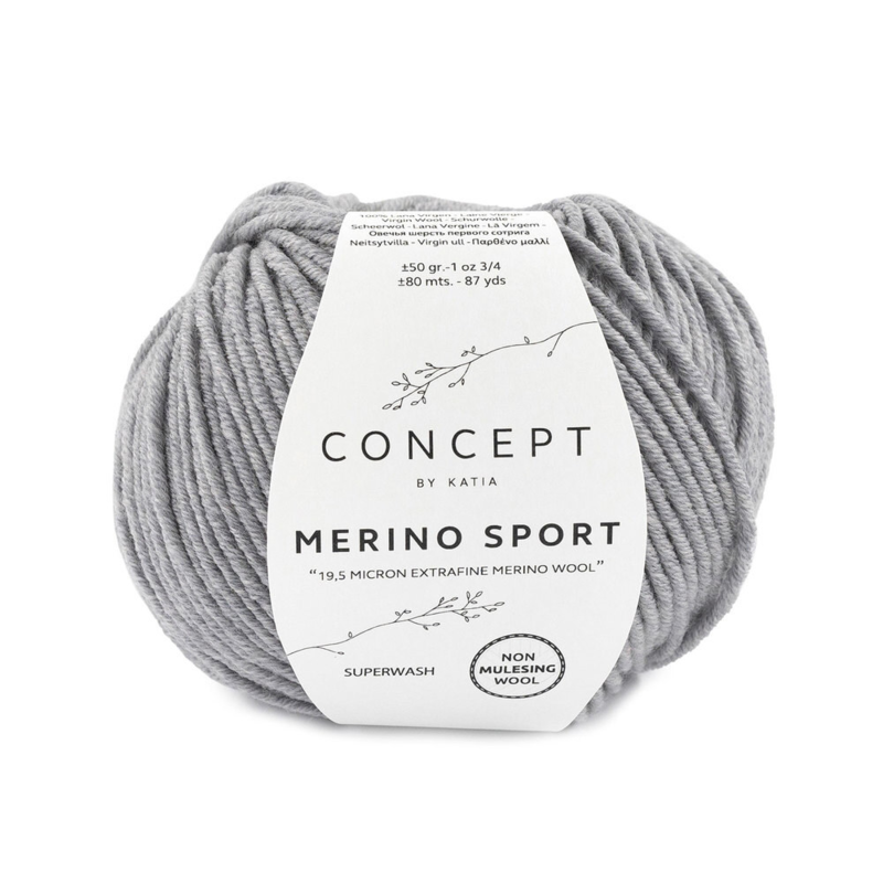 Katia Concept Merino Sport 401 Middengrijs