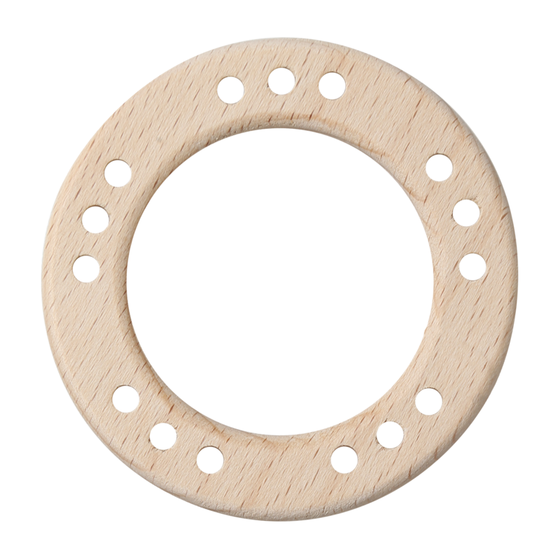 Go Handmade Houten Ringen met Gaten Ø70 mm - 10 stuks