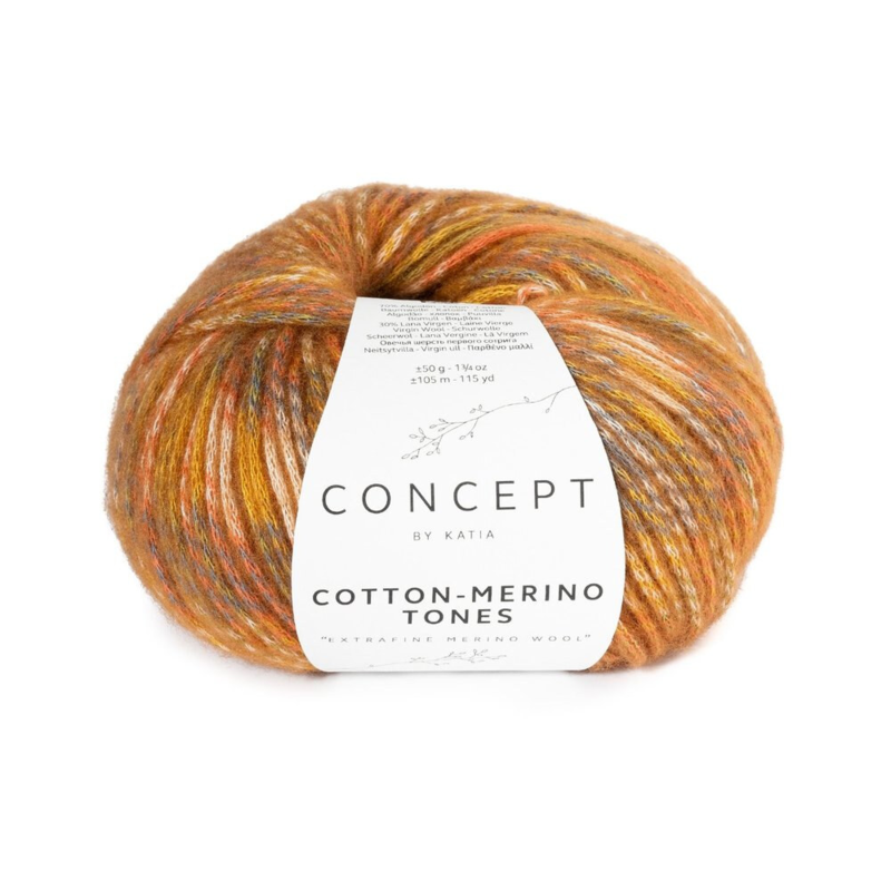 Katia Concept Cotton-Merino Tones 305 Khaki-oker-roest