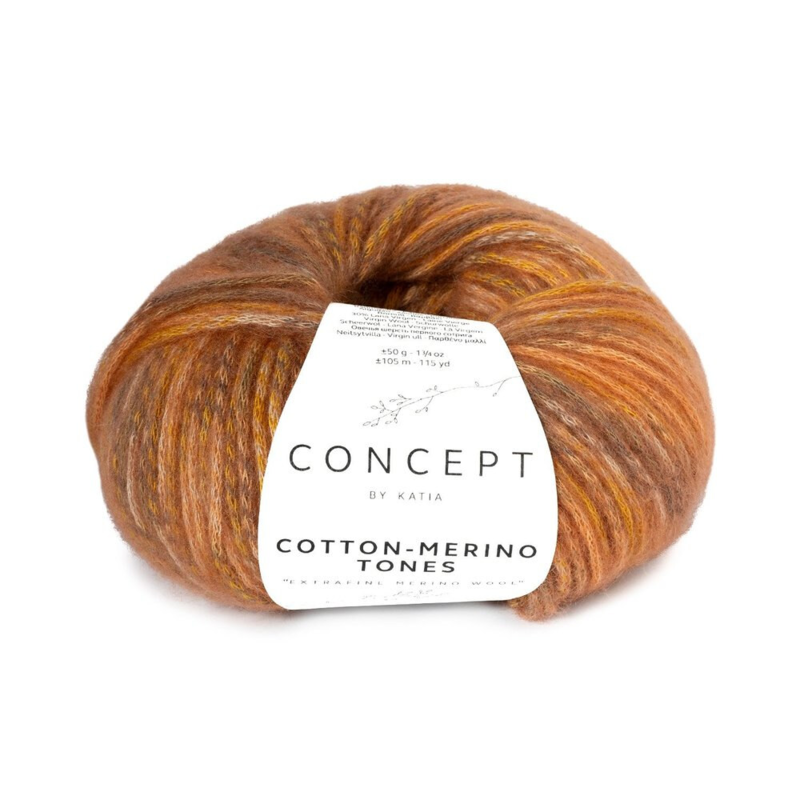 Katia Concept Cotton-Merino Tones 300 Oranje-roest-oker-bruin