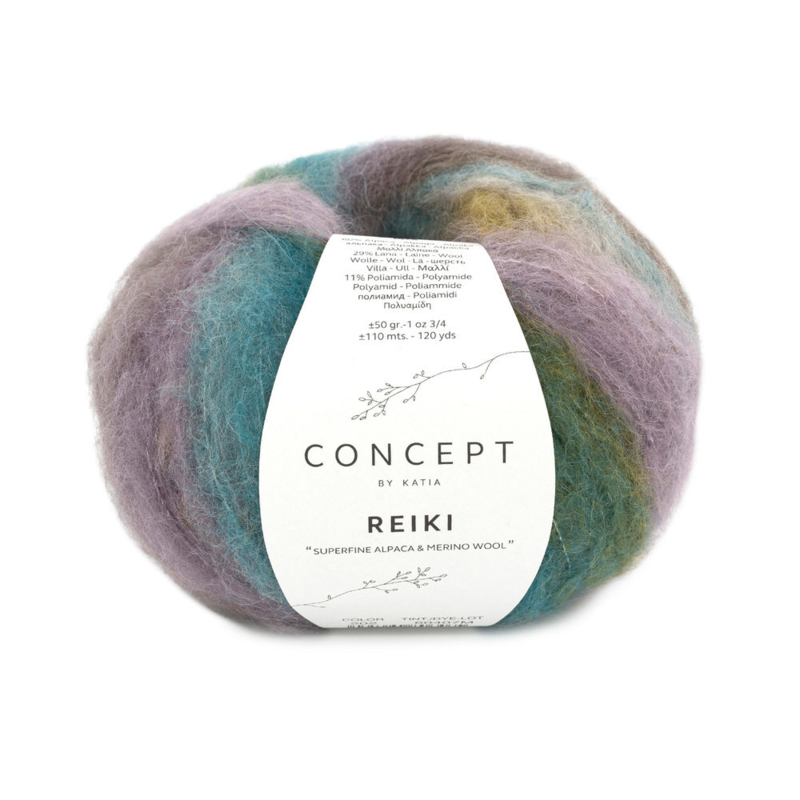 Katia Concept Reiki 202 Blauwgroen-Licht lila-Beige-Oker